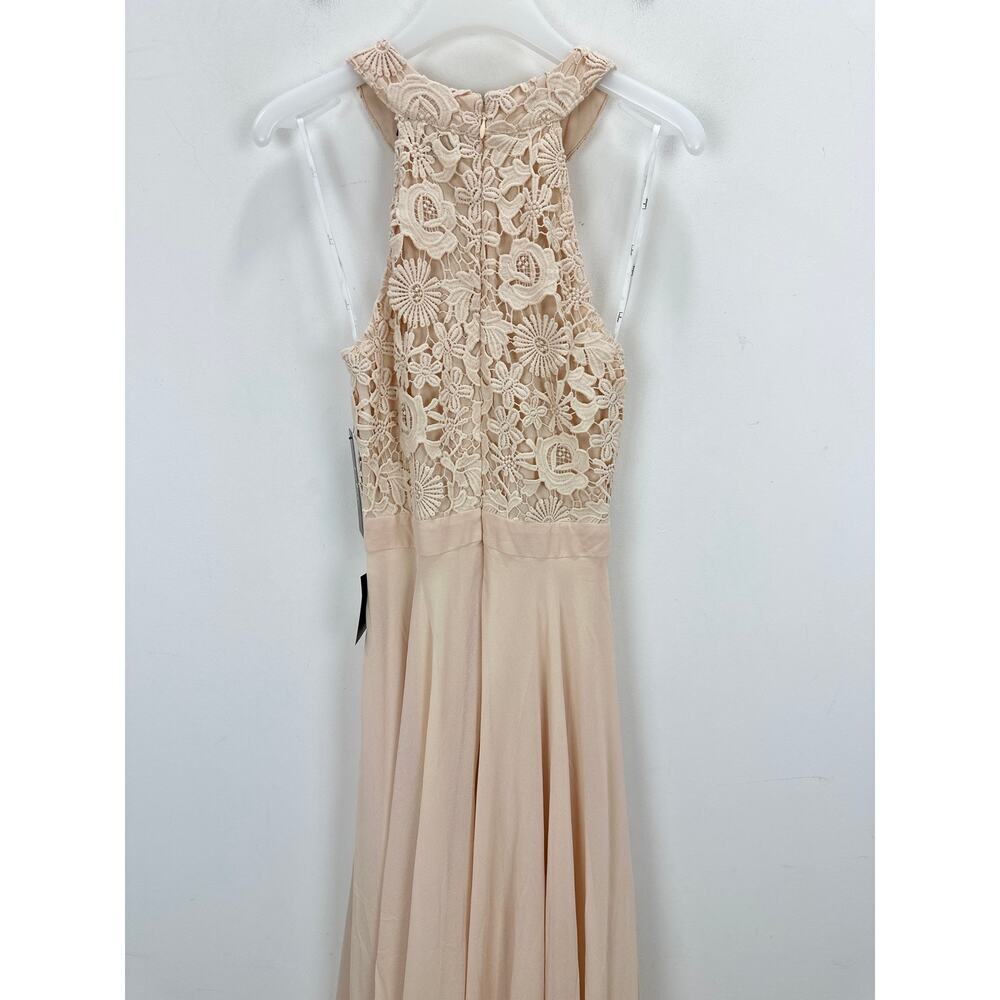 Lulus Picture Perfect Blush Lace Maxi Dress Formal Evening Bridesmaid Small NWT - Picture 14 of 14